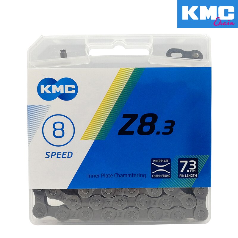 KMC Original Bicycle Chain Z8.3 Bike Chain 8 Speed Road MTB Bike Grey Chain 8s 116L Bicycle Chain for 8 Speed Bike