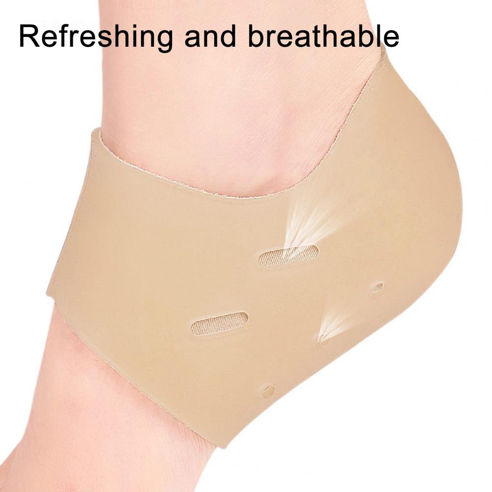 2Pcs Vrouwen Man Hak Covers Schokabsorptie Langzaam Druk Voet Pads Met Doek Hak Protector Beschermhoes