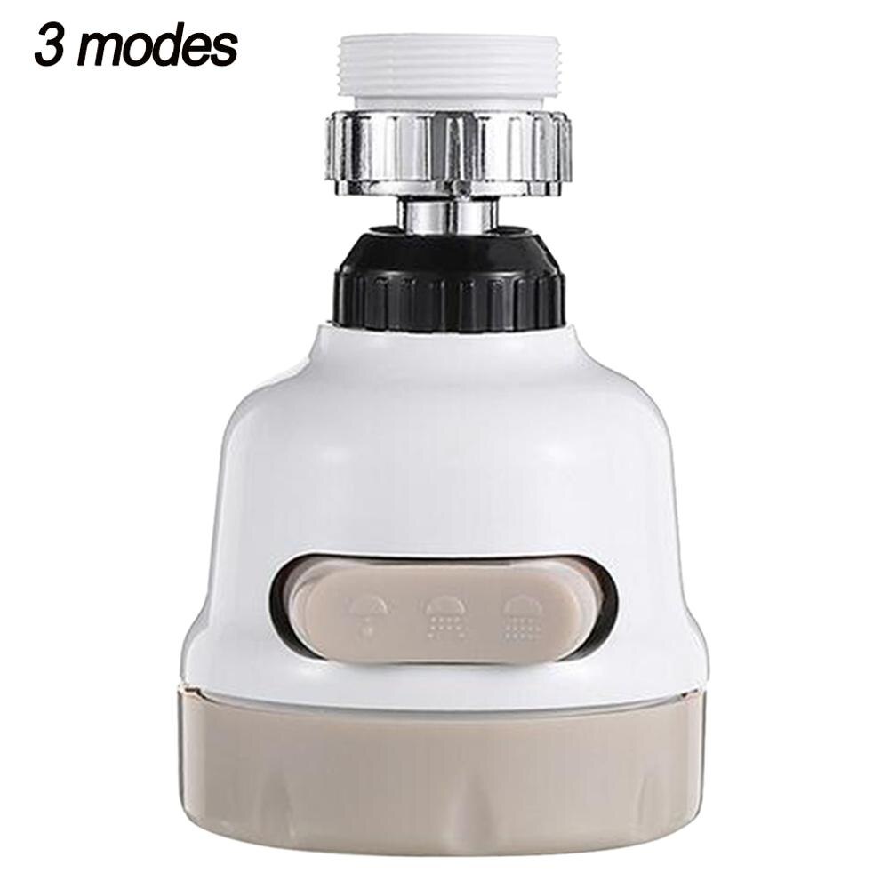 360° Swivel Kitchen Faucet Moveable Flexible Tap Head Shower Diffuser Rotatable Nozzle Adjustable Booster Faucet Kitchen Access: Ivory B