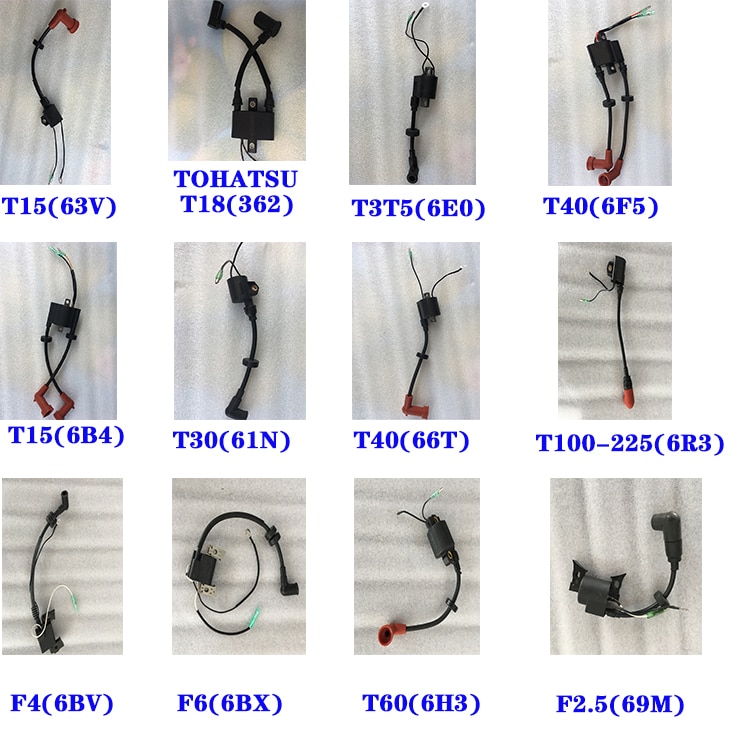 zündspule für Yamaha Außenbordmotor Stiefel Motor- T3 T5 T15 T30 T40 T60 T85 T100 T150 T175 t200 T225 F 2,5 F4 F6