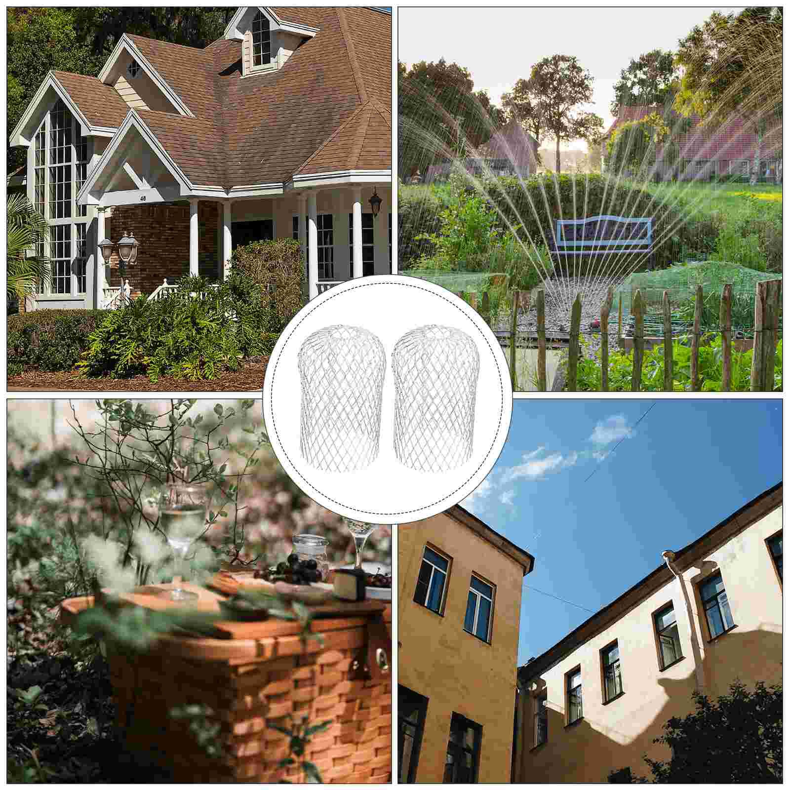 2pcs Leaf Sieve Screen Covers Mesh Gutter Downspout Guard Gutter Screen Covers