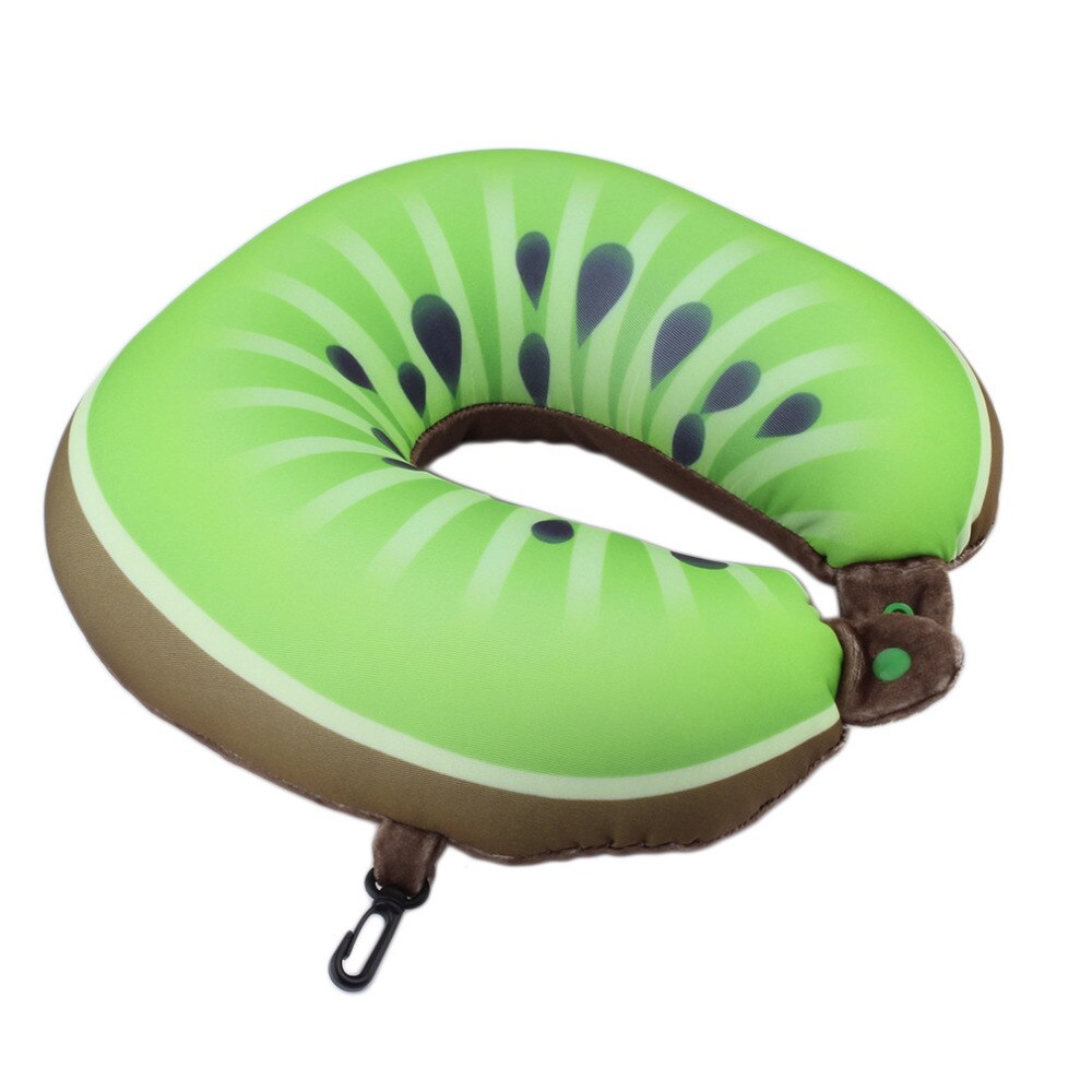 30Cm Fruit U Vormige Zachte Schuim Deeltjes Kussen Kussen Nanodeeltjes Nekkussen Auto Reizen Kussen