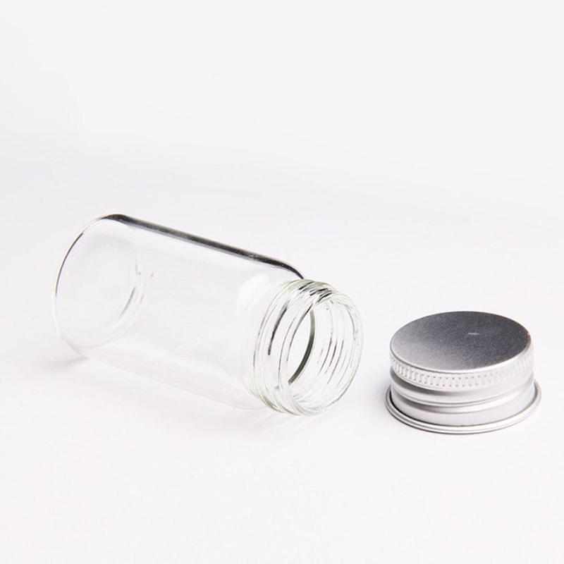 Direct aluminum cap control bottle transparent glass small medicine bottle screw-only packaging bottle laboratory bottle