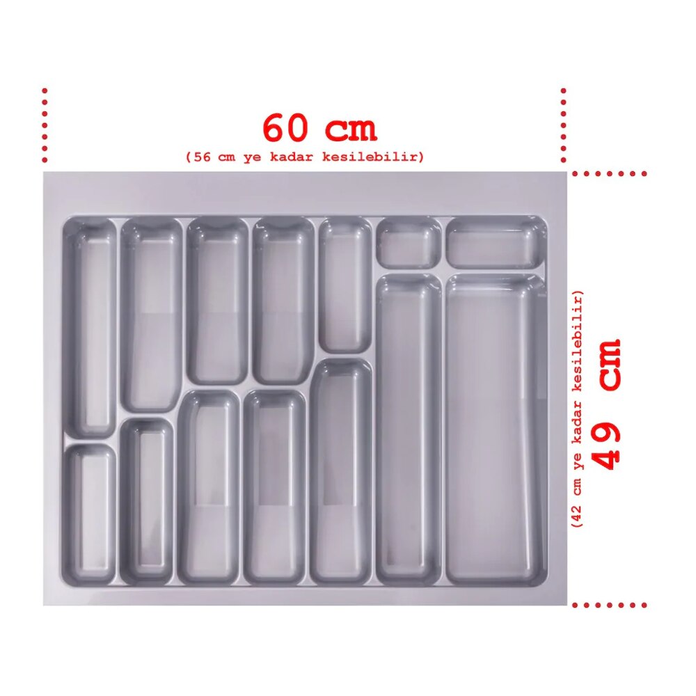 Good made in Turkey, the CE CERTEFIED 10 different sizes kitchen cutlery cutlery drawer organizer tray storage box: 60 cm *49 cm