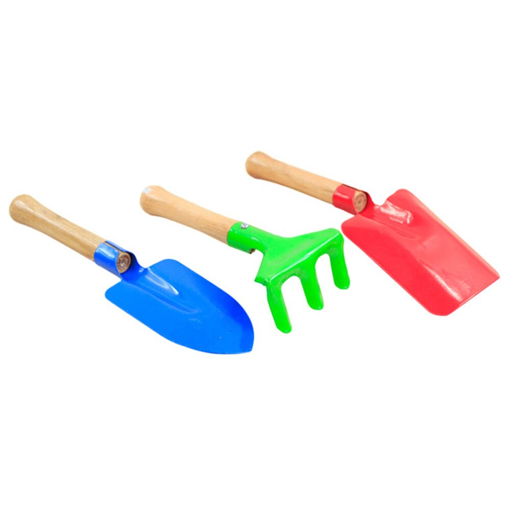 Thuis Type 3 Stks/set Mini Tuin Hark Kleine Schop Bloemen Schop Houten Tuinieren Leuke Tuin Hand Tool Kinderen Set Gereedschap