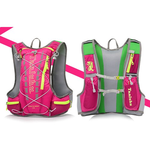 Vrouwen Running Rugzak Waterfles Houder Waterdicht Voor Telefoon Trail Fanny Pack Running Sport Marathon Hydratatie Camping Bag: zwarte kleur