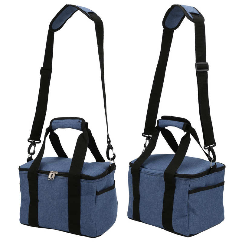 Waterproof Picnic Bag Blue Double Zipper Stylish Waterproof Picnic Bag Wear‑resistant Convenient for Picnic Travel for Company