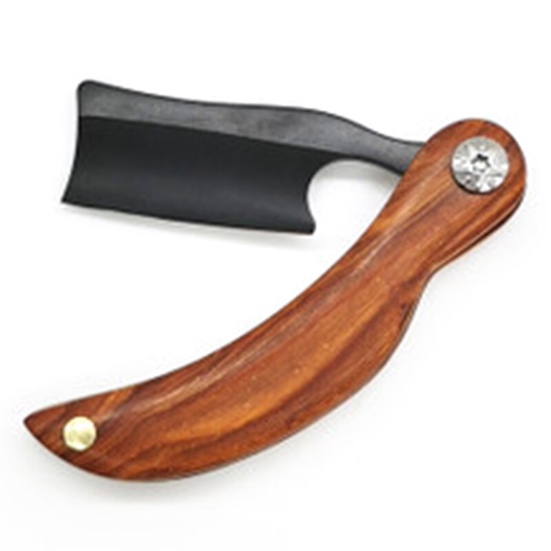 Redwood Handle Mini Shaving Razor, Personality Palm Razor Men's Razors Hair Cut Tonsure: Default Title