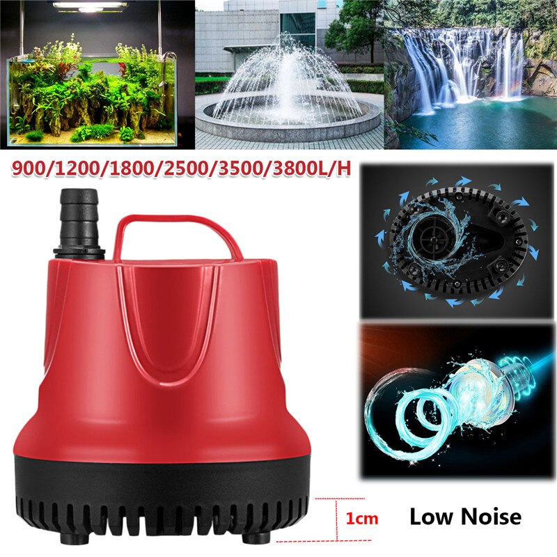 Vattenpump akvarium 10-80w ac220-240v 50hz dränkbar ultratyst pump akvarium damm pip funktion pump helautomatisk us plug