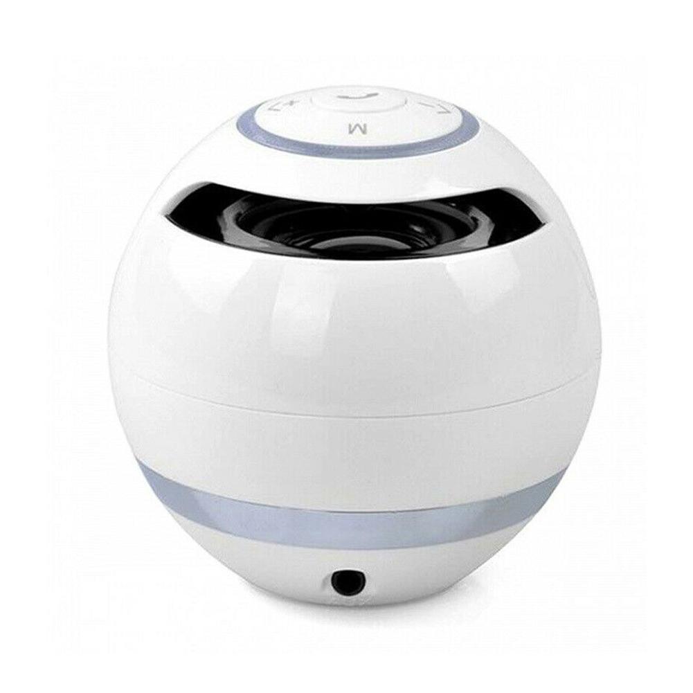 Portable Column Wireless Bluetooth Speaker Ball Mini FM Sound Handfree For Mobile Mic MP3 Globe Phone PC TF Radio Audio Box G3I1: White