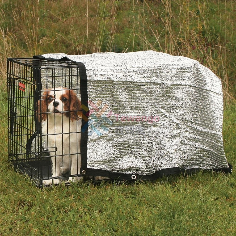 Tewango Reflective Aluminum Shade Cloth With Reinforcing Binding Mounted Grommets Pets Cars Shade Net 2x4M