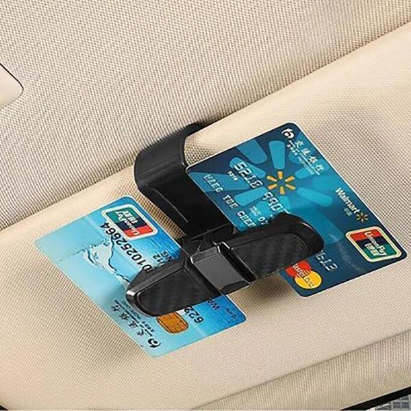 Montura de gafas de fibra de carbono, marco de gafas de coche, Clip de doble punta, esponja integrada, rotación de 360 grados