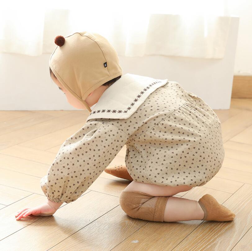 Chaussettes antidérapantes unisexes pour bébé, genouillère épaisse, semelle en caoutchouc éponge, pour enfants, garçons et filles, chauffe-jambes, 0-3T