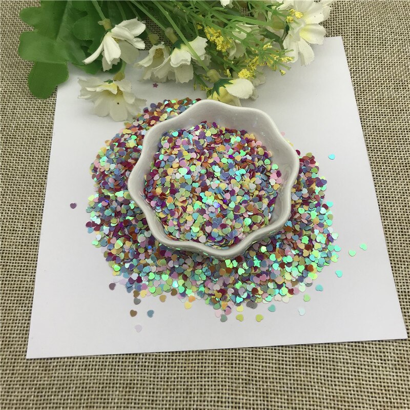 25G 3Mm Kleur Hart Pailletten Gemengde Kleur Bloem Naaien Kledingstuk Accessoires, Kleding Accessoires, diy Pailletten Scrapbooking Shakes