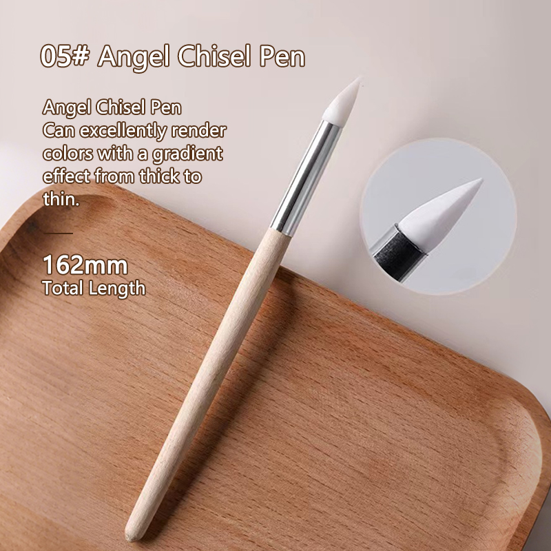 1/5 unids/set cepillo de uñas de silicona punta de esmalte de Gel UV de silicona Flexible DIY punteado pinceles de esmalte pluma herramienta de manicura DIY