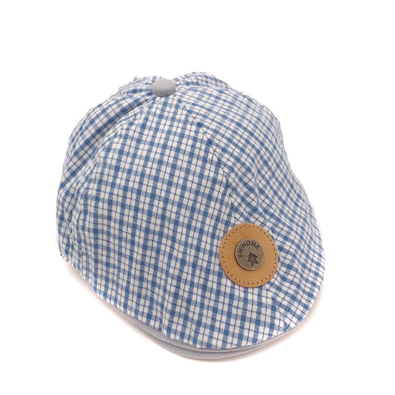 Berretti scozzesi per neonati neonati cappelli con visiera nuovi accessori estivi per bambini cappellino da sole cappelli in cotone 4 colori: Blue