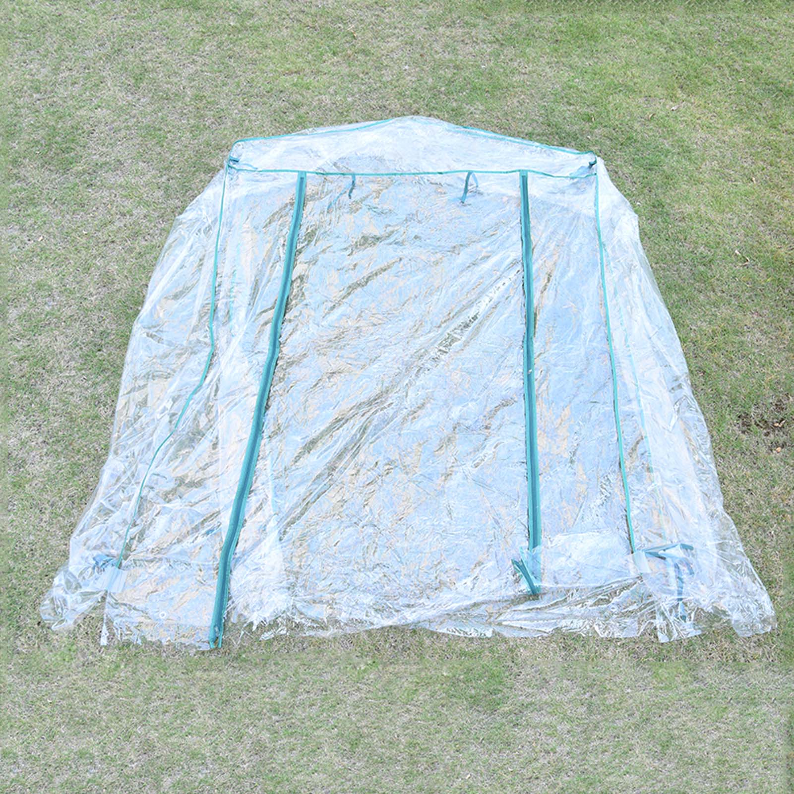 PVC Transparent Rainproof Shed Cloth Durable Tarpaulin Lightweight Waterproof Tarp Cover For Outdoor Garden Canopy 143x73x195cm