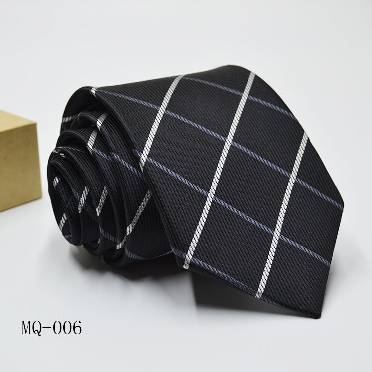 Acetate Dacron Tie Men's Business Suit Meeting Stripe Plaid Dot 8cm Jacquard Tie Daily Wear Tie Suit Accessments