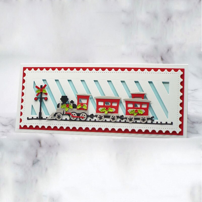 Slimline Metal Cutting Dies Set Stitched Rectangle Scallop Scale Round Irregular Geometry Lawn Architecture Border Frame