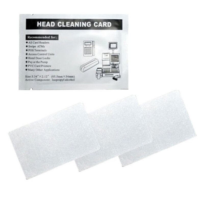 50 Pcs Card Reader Cleaning Cards ATM Cleaning Card Magnetic Strip Cleaning Card R2JF