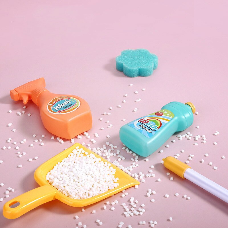Product Children&#39;s Simulation Sweeping Toy Cleaning Kit Tool Trolley Simulation Play House Cleaning Toy Boy Girl Toy