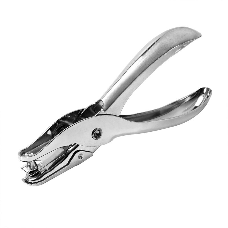 Metalen Enkele Perforator Hand Papier Punch Een Gat Scrapbooking Tang Ponsen 6mm Cirkel Kaart Cut Punch Leathercraft Gereedschap