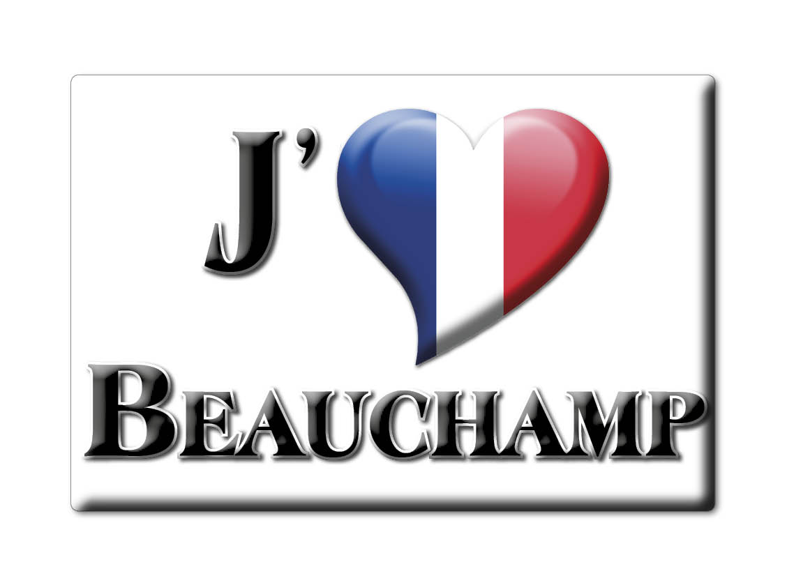 Aimant BEAUCHAMP lodestone PICARDIE (95) France aimant frigo SOUVENIR j'aime: Drop Shipping