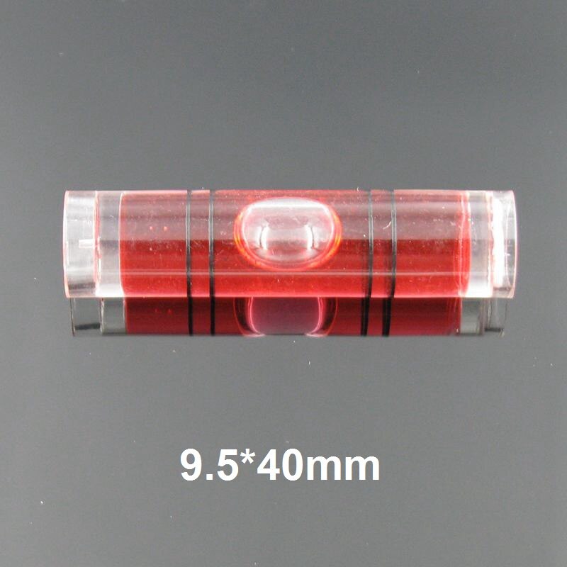 (100 Pieces/Lot) QASE Diameter 9mm Plastic Mini Spirit level Water level Indicator level measurement instrument: YC09540Red