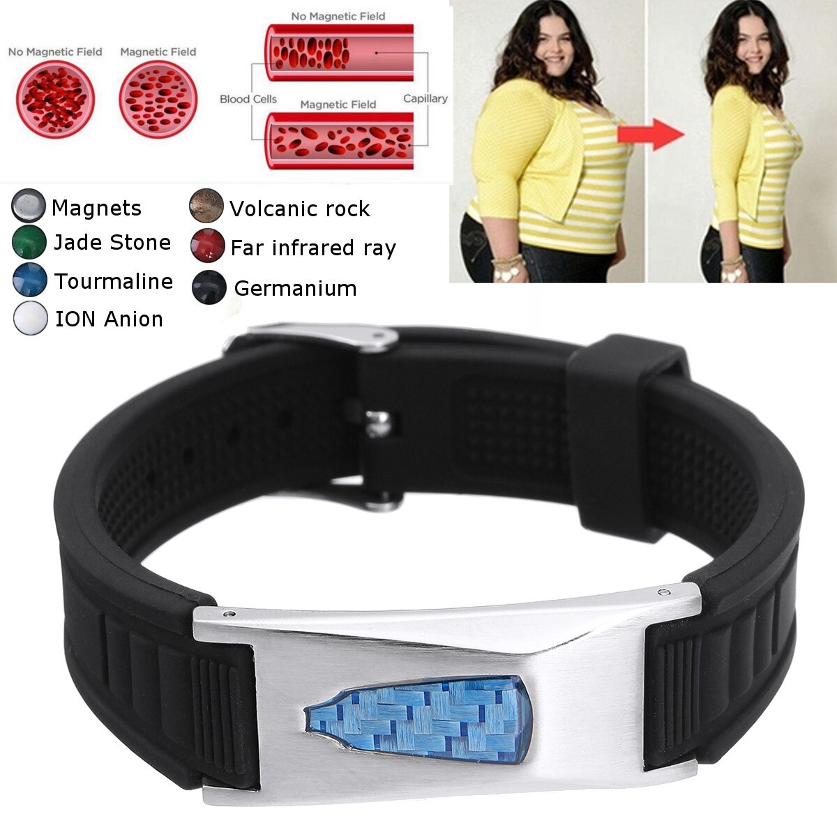 7 in 1 Titan Magnetische Energie Armbinde Energie Bio Armbinde Gesundheit Schmerzen Linderung Magnet Gesundheit Armbinde Neue