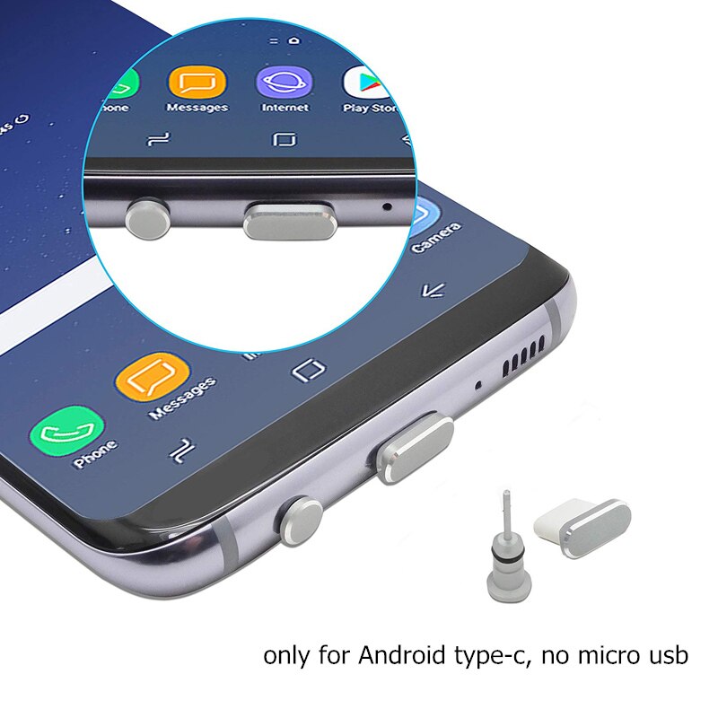 IPUMYNO 5 sets Type C Anti Dust Plug USB Type-C and 3.5mm Earphone Jack Plug For Samsung Galaxy S8 S9 Plus Huawei P10 P20 lite