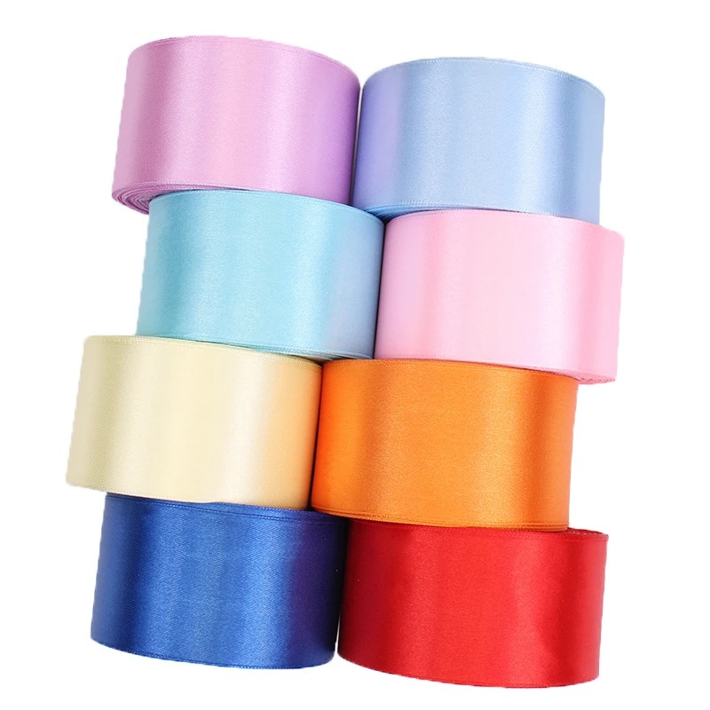 25Yards/Roll 50mm Satin Ribbons Wedding Wrapping Ribbons Bow for DIY Crafts Polyester Christmas Home Decor Accessories Tape