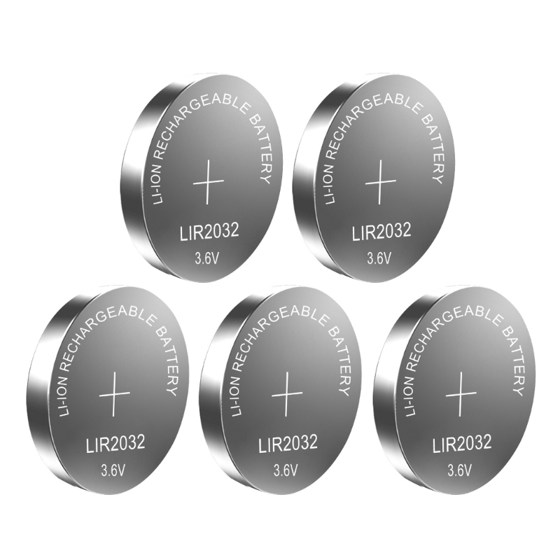 J6PA 3,6 V 40 mAh LIR2032 wiederaufladbare Batterien LIR 2032 Knopfzellenbatterie Ersatz für Remote-Motherboards Uhren
