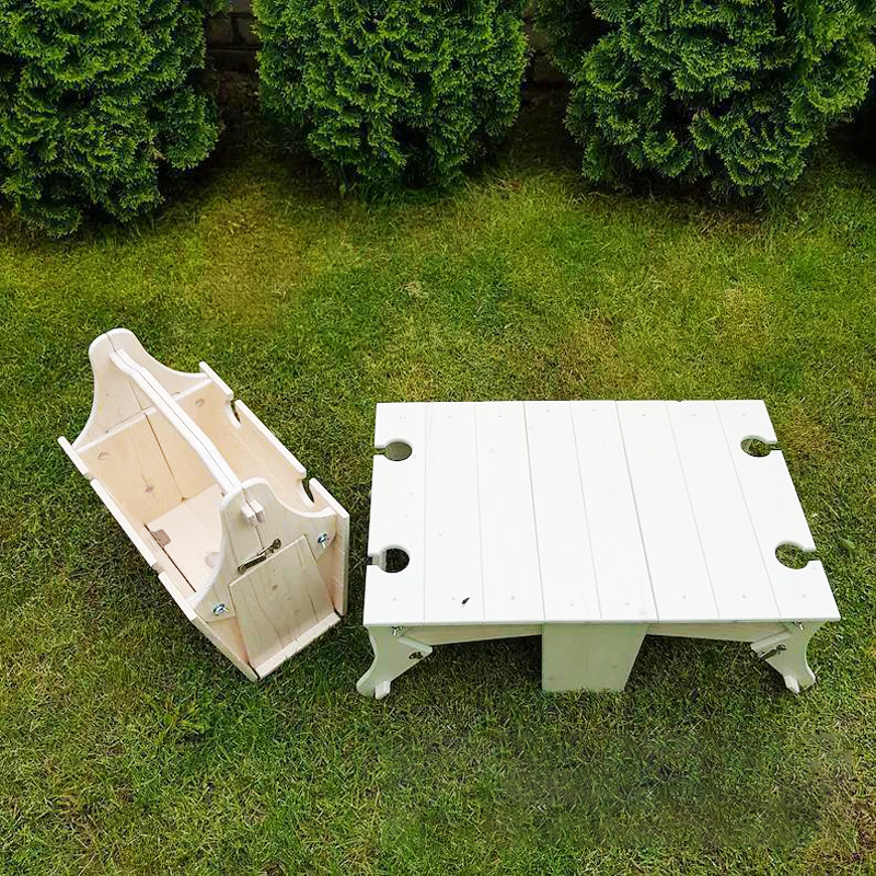 Holz Im Freien Klapptisch Strand Camping Picknick Korb Tisch Im Freien Picknick Tisch Obst Snack Korb Picknick Lagerung Korb✈✈✈