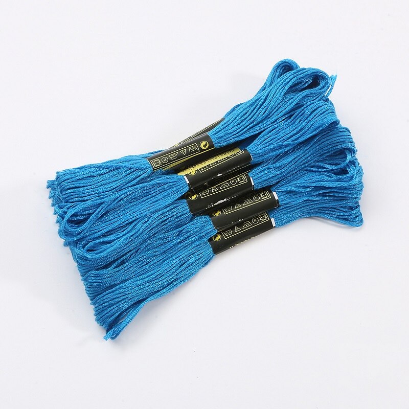50 pcs Anchor Similar DMC embroidery floss Cross Stitch Cotton Embroidery Thread Floss Sewing Skeins Craft: Blue