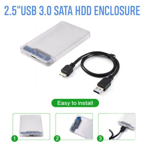 Transparante SSD HDD Case USB 3.0 naar SATA 3.0 Adapter Externe 2.5 Inch Harde Schijf Doos HD Behuizing
