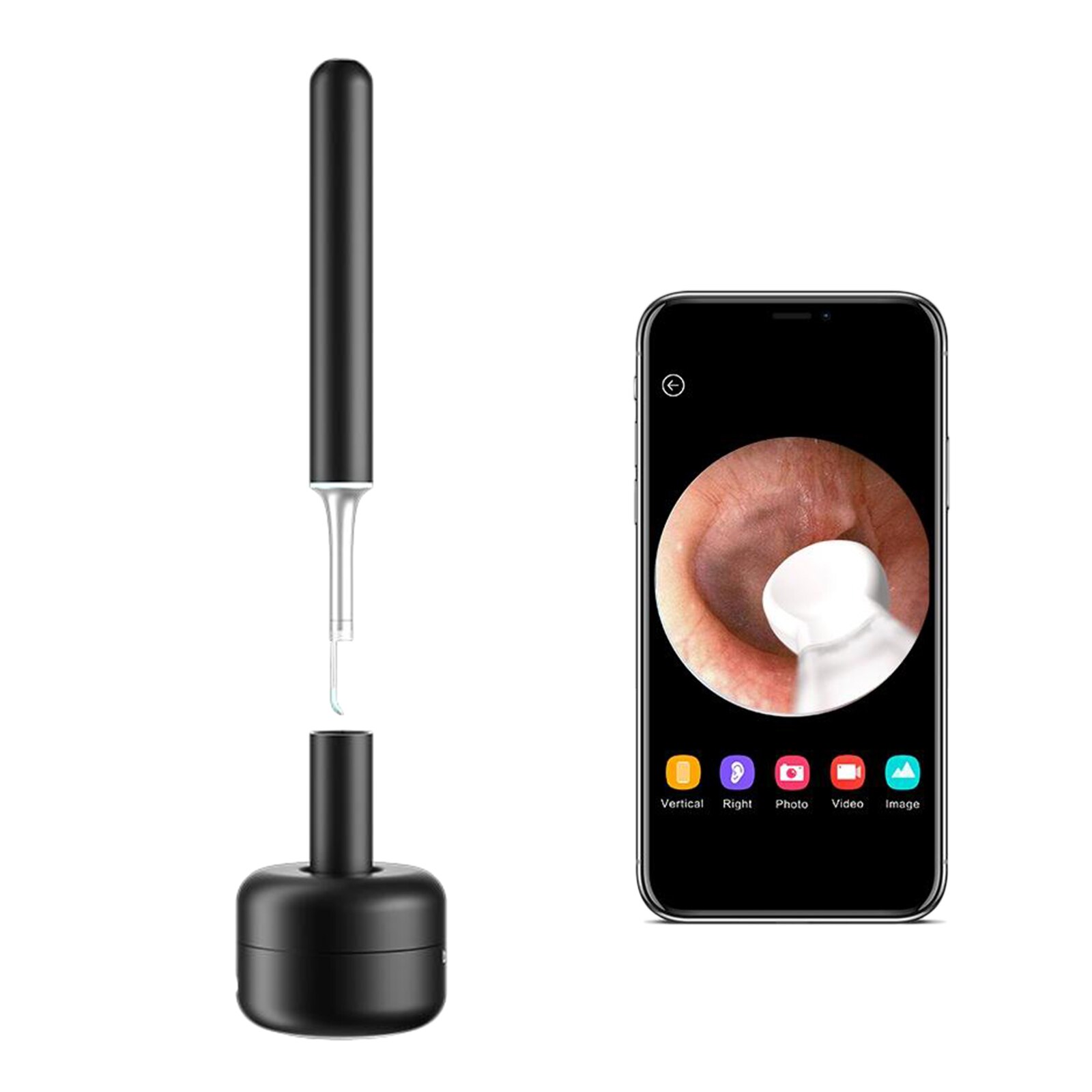 X17 Pro Smart Ear Wax Removal Endoscope Camera Practical Removal Earpick: Black