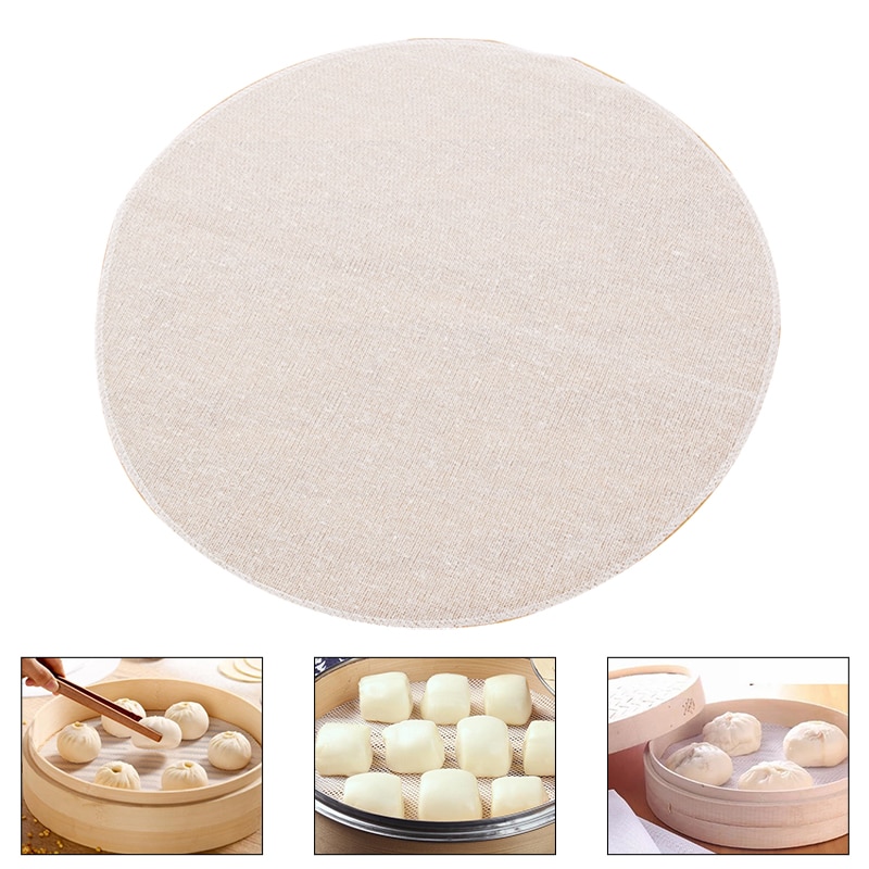 YOMDID – tapis de cuisson à la vapeur en coton, 5 pièces, pour petits pains farcis, accessoires pratiques