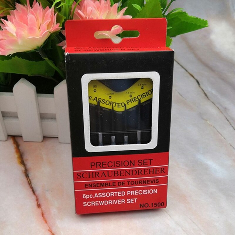 6Pcs Multifunction Small Screwdriver Set With Slotted Phillips Bits For Watch Glasses Screw Driver Repair Tools Set