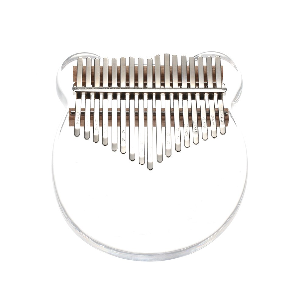 Newest 17 key Kalimba Acrylic Thumb Piano 17 Keys Mbira Transparent Keyboard Instrument with Tuner Hammer + Gig Bag Kimi Calimba