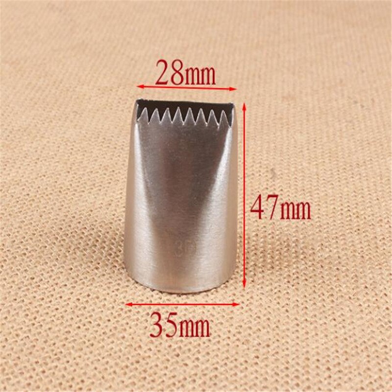 # 3D Icing Piping Nozzle Naadloze Icing Buis Cake Decorating Pastry Tip Tool Basketweave Nozzles Grote 8 Tanden: Default Title