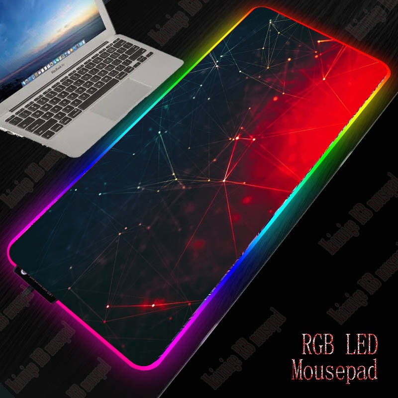 MRGBEST Gaming Mouse Pad Red and Black All Size RGB and Large Desktop Mat with Precision Weaving Cloth for Home and Office