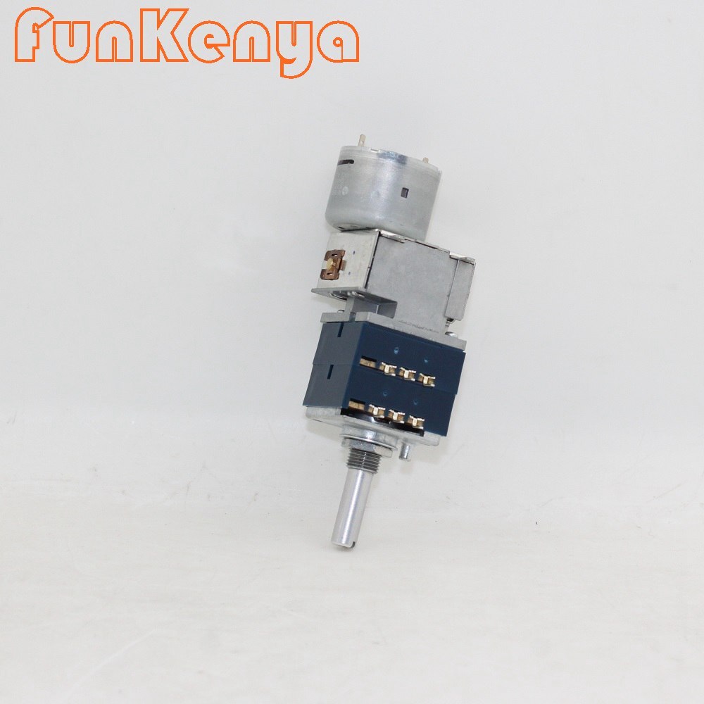 Duplo 2*10k 2*50k 2*100k estéreo alpes rk27 motorizado potenciômetro controle de som de volume remoto para tubo vintage amp alta fidelidade áudio diy