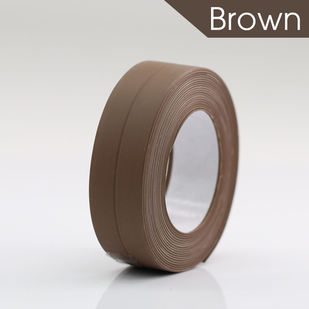 PVC Waterproof Mildew-Proof Self-Adhesives Tape for Home Bathroom Wall Sticker Toilet Sink Edge Tape Sealing Caulk Glues Strip: Orange / 2mm / 5m