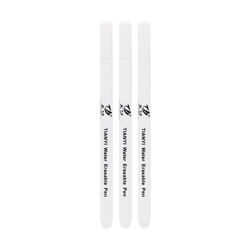 3/6PCS White Water Soluble Marker Pen Fabric Marking 6Water Erasable Marking Pen for Leather Marking Clothing Graffiti DIY: WHITE