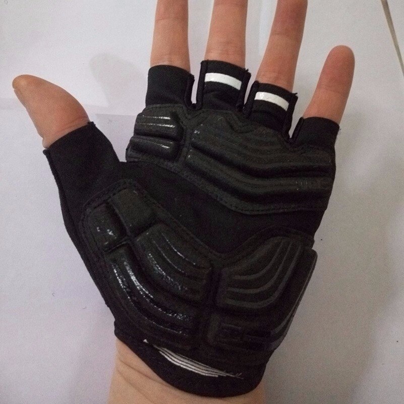 Guanti da ciclismo Pro team, guante de ciclismo de medio dedo, rojo, blanco, para motocicleta, MTB, Guantes de bicicleta de carretera, Unisex, guantes de deporte de bicicleta