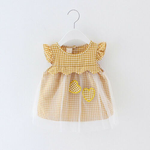 Peuter Kids Baby Meisjes Mesh Patchwork Prinses Mooie Leuke Jurk Pageant Plaid Liefelijk Tutu Jurk Kleding