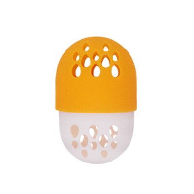 1pcs Soft Silicone Powder Puff Drying Holder Beauty Sponge Travel Case Puff Blender Sponge Egg Capsule Display Rack Egg Stand: orange