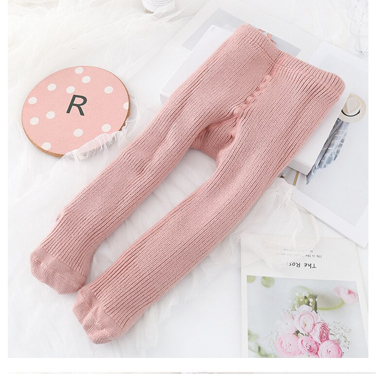 Herbst Winter Baby Mädchen Strumpfhosen 0-3 Jahre alt Dicke Mädchen Strümpfe Einfarbige Dicken Stil