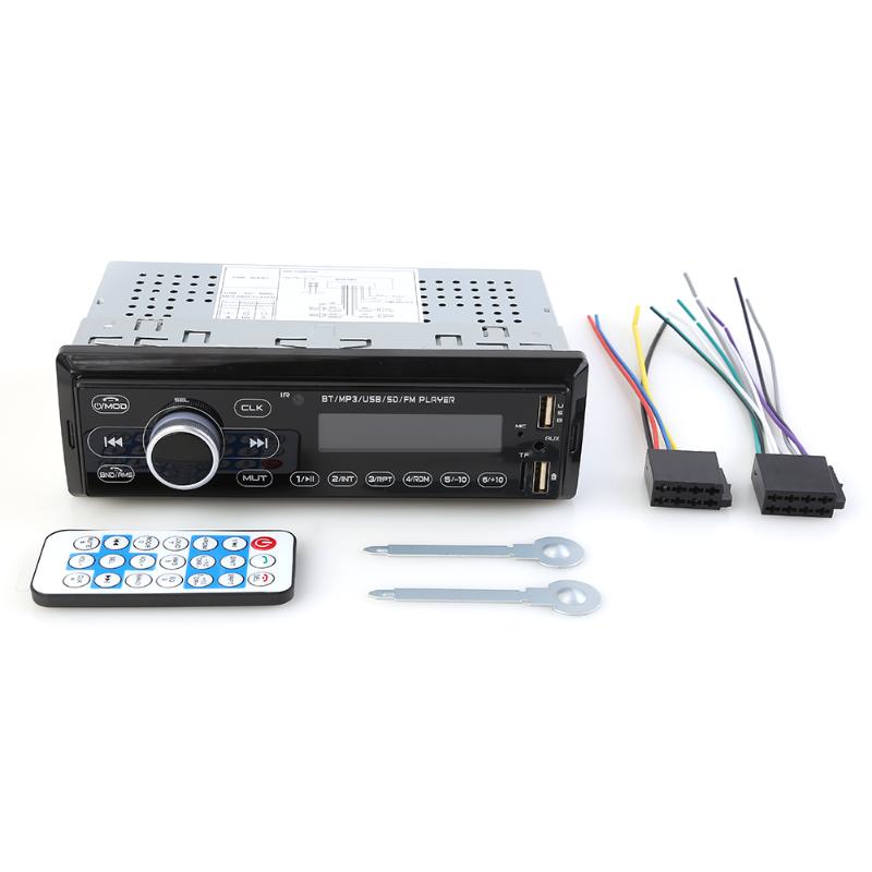 3207 Single DIN Car Stereo MP3 Player Classic Colors and Simple Durable Bluetooth Radio AUX In Dash Head Unit