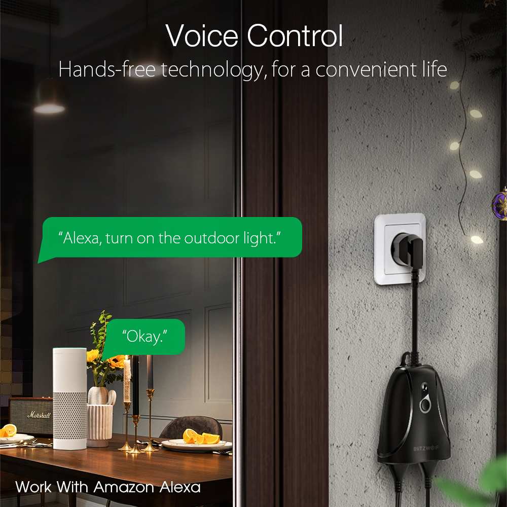 EU/US Plug Indoor Outdoor Smart Wireless WIFI Socket APP/Voice Control Dual Outlets IP44 Waterproof Work Socket Plugs Adaptors